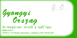 gyongyi orszag business card